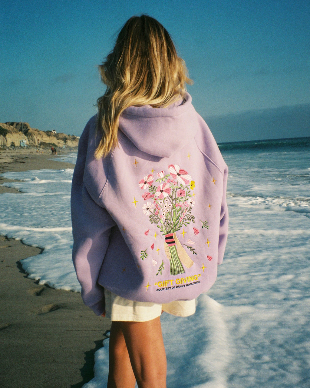 Sweat à capuche oversize « Gift Giving » Lux, couleur lavande