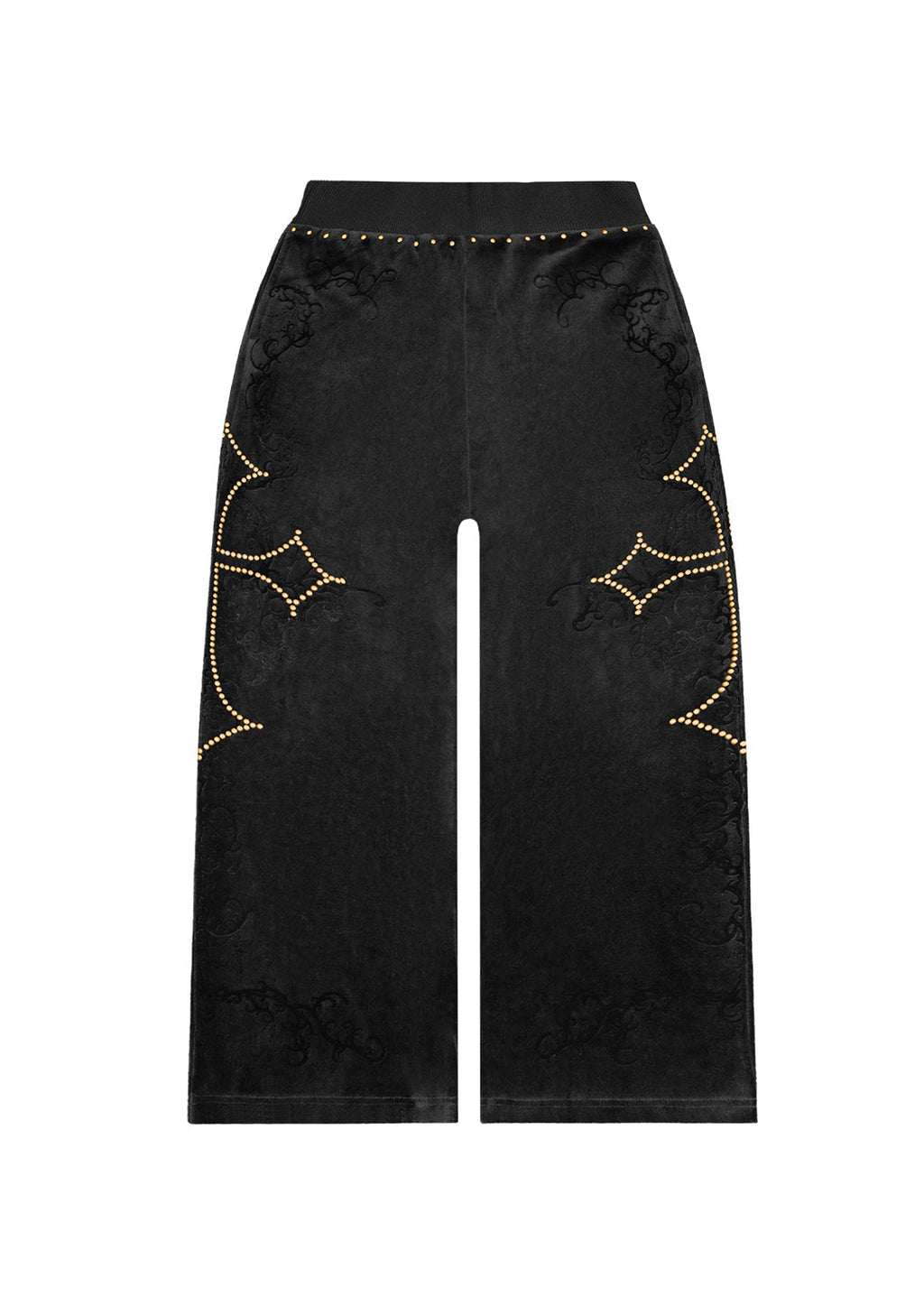 PANTALON DE JOGGING EN VELOURS À CLOUS REBEL NOIR