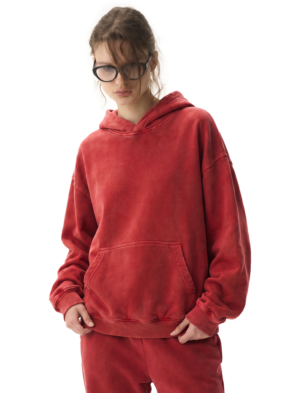 Washed Fleece Boxy Hoodie