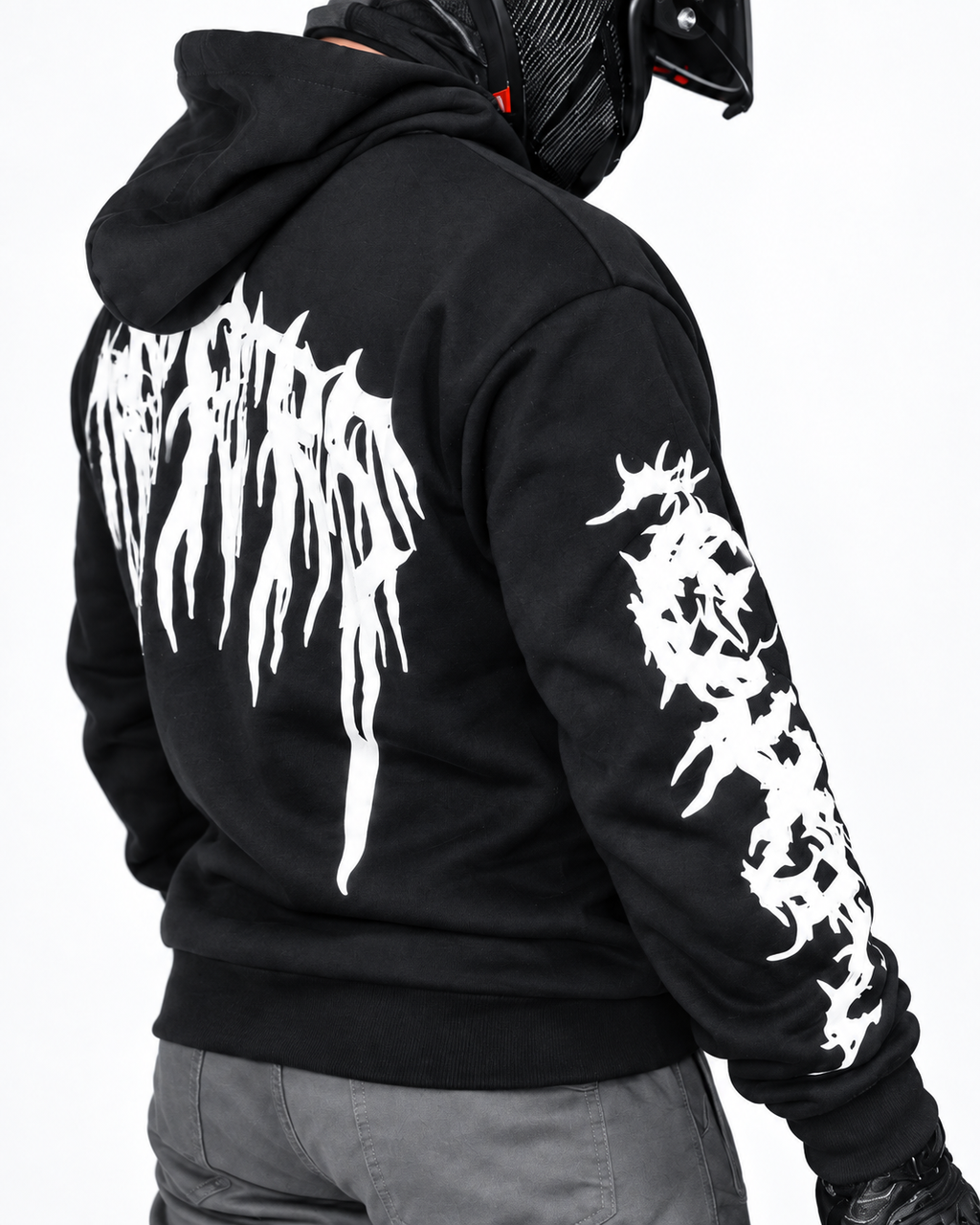 Felpa con cappuccio riflettente Abyss Script