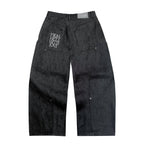 PANTALON EN JEAN BRUT "RIFT" - NOIR
