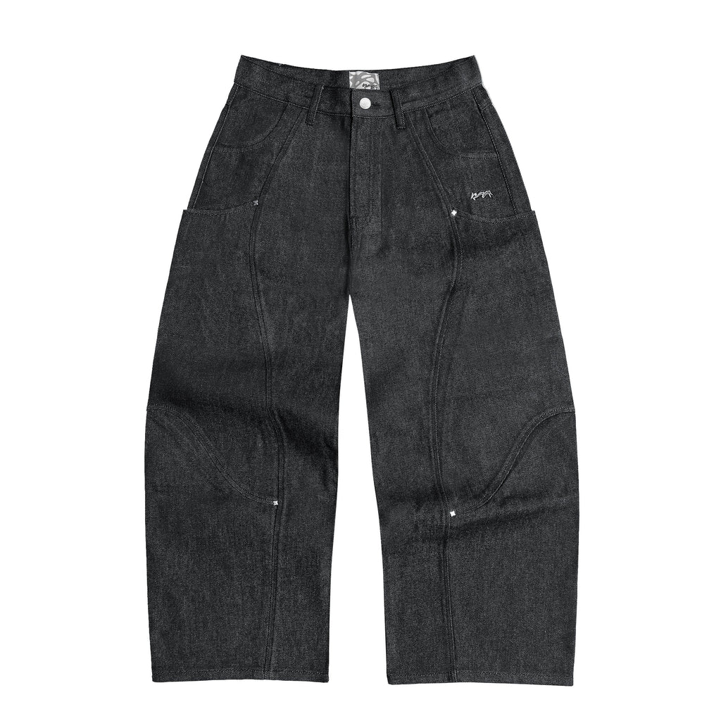 "RIFT" RAW DENIMBROEK - ZWART