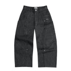 PANTALON EN JEAN BRUT "RIFT" - NOIR