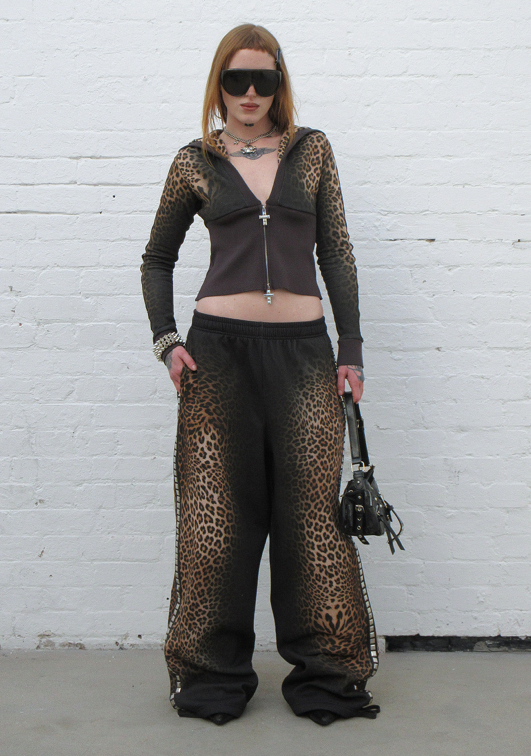 RUMOUR STUDDED oversized joggingbroek LEOPARD