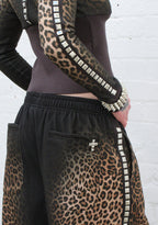 RUMOUR STUDDED OVERSIZED JOGGERHOSE LEOPARD