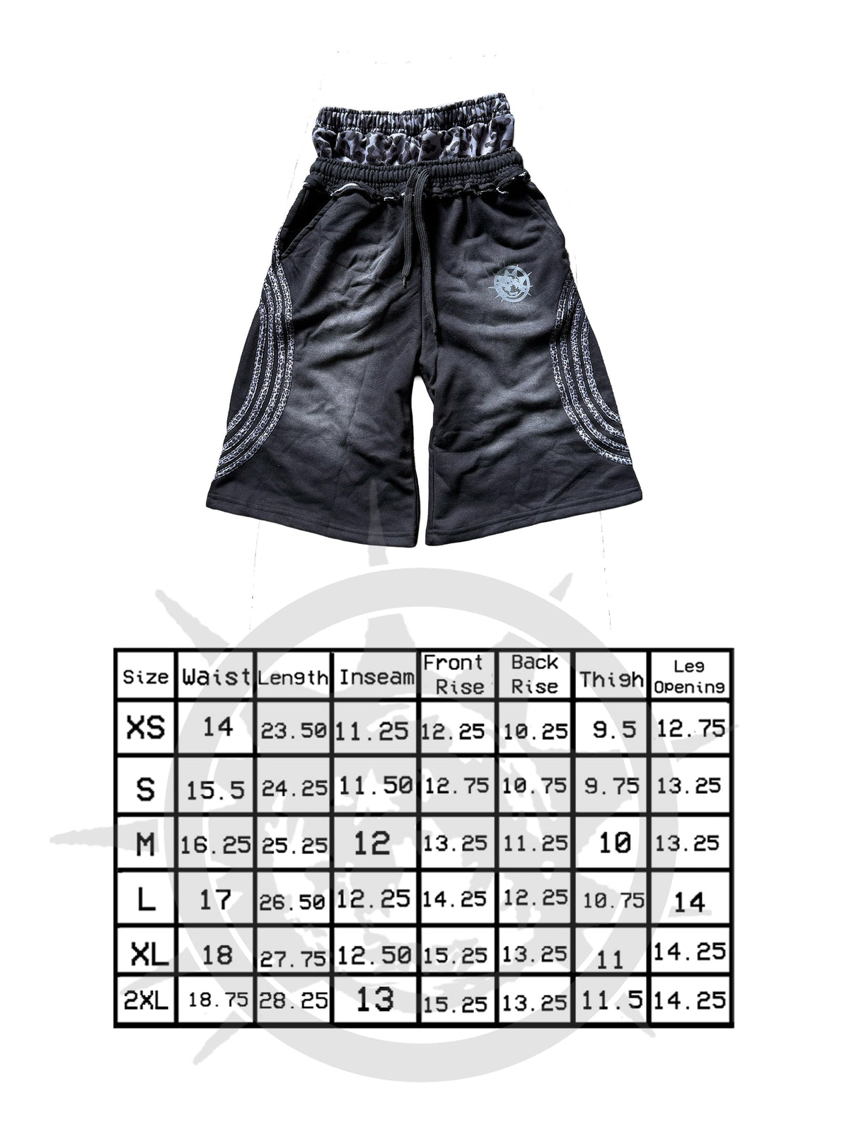 Black Leopard Sweatshorts