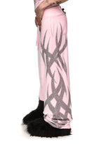 SIGNAL RHINESTONE VELOUR SWEATPANTS BABY PINK
