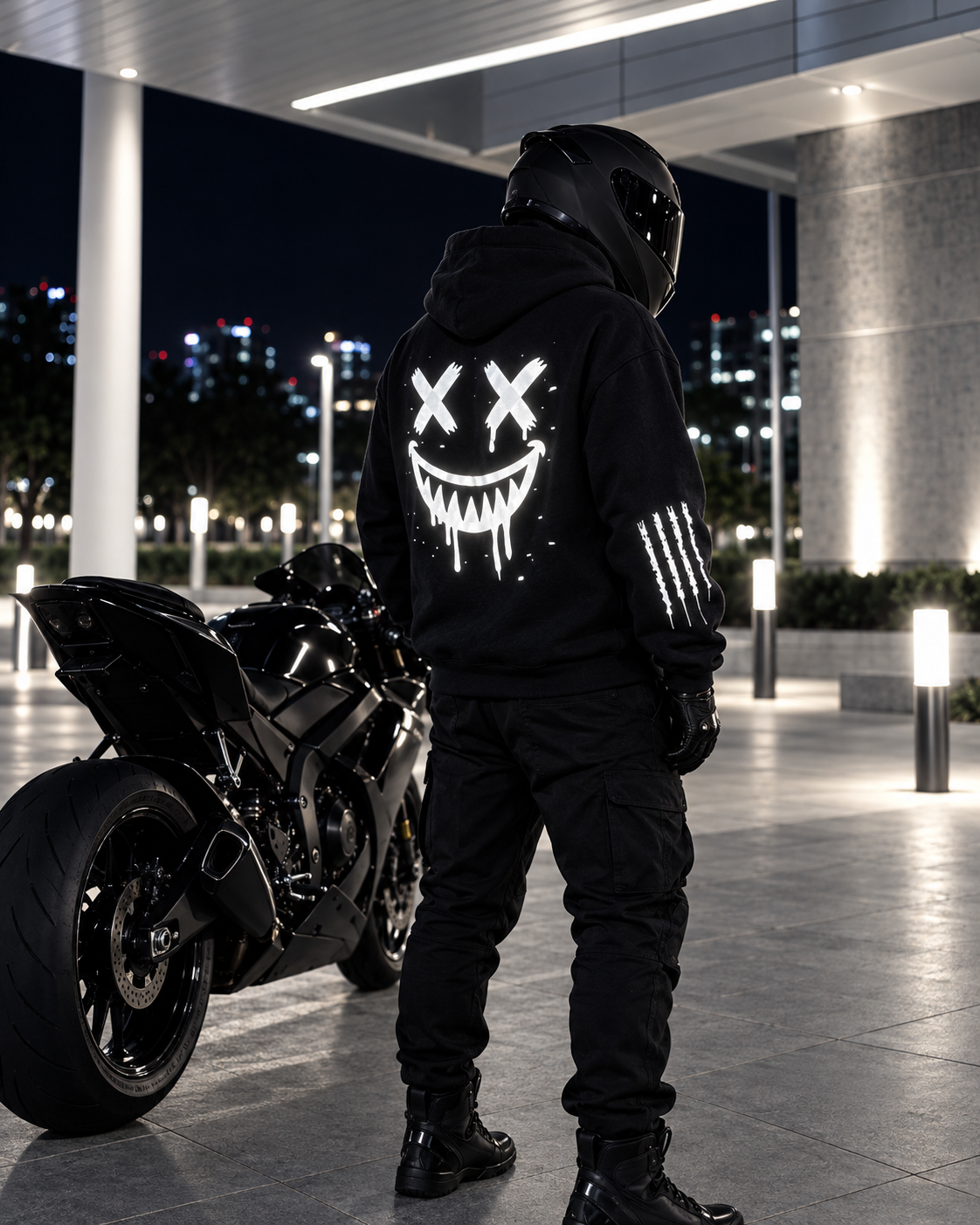 Reflecterende hoodie X-Eyes om in te rijden