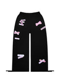 STITCH TEDDY OVERSIZED-JOGGINGHOSE SCHWARZ