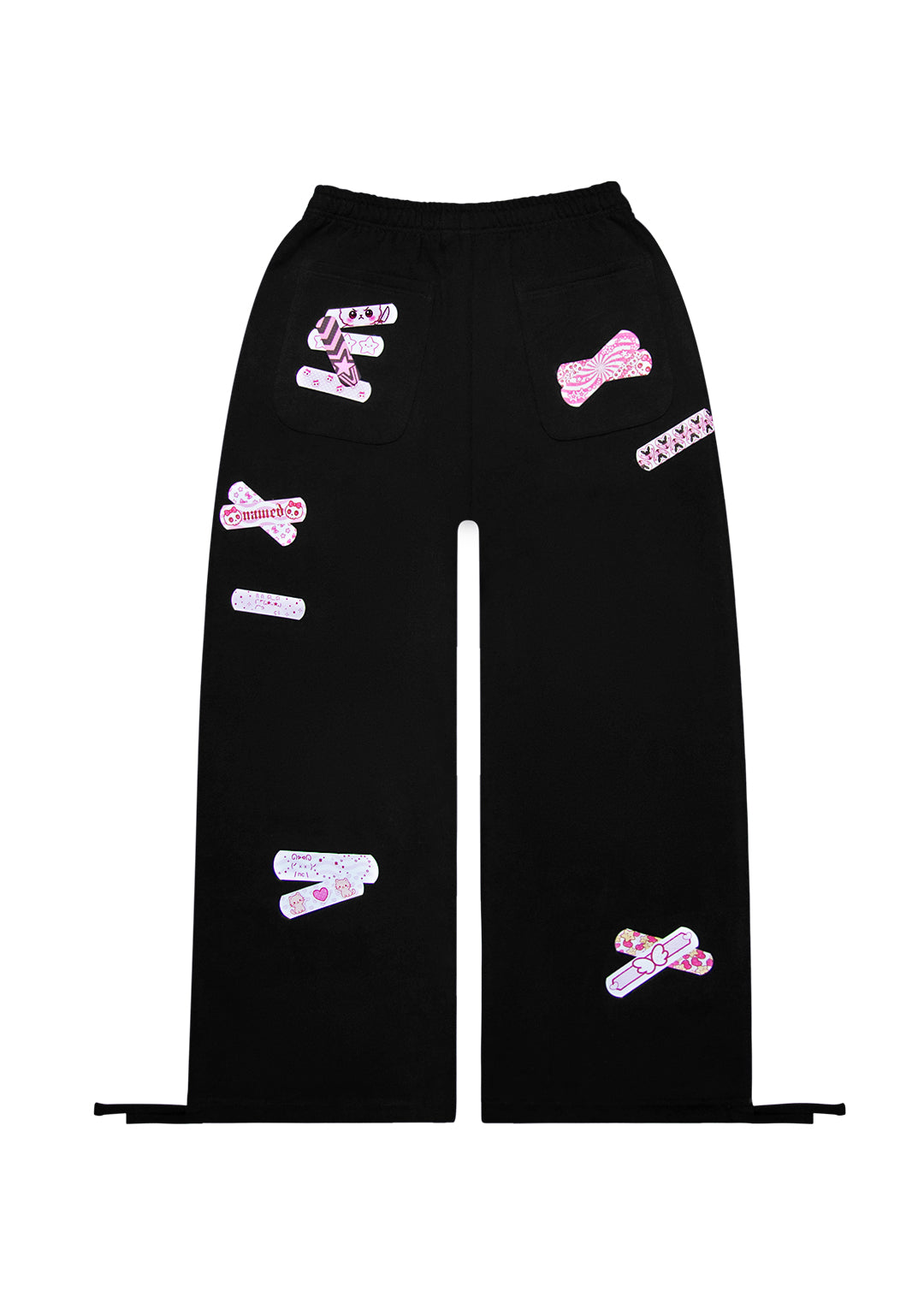 STITCH TEDDY OVERSIZED-JOGGINGHOSE SCHWARZ
