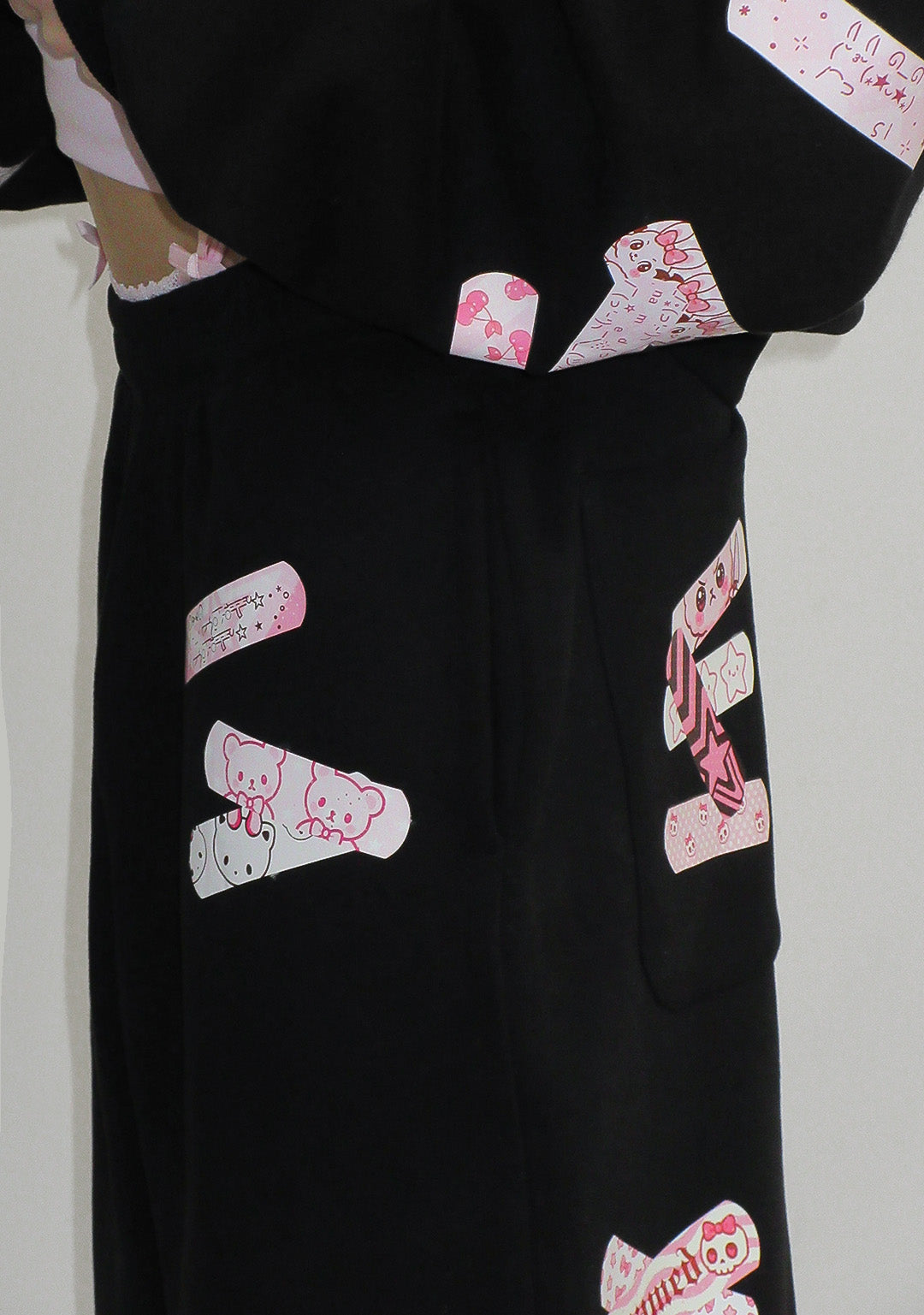 STITCH TEDDY OVERSIZED-JOGGINGHOSE SCHWARZ