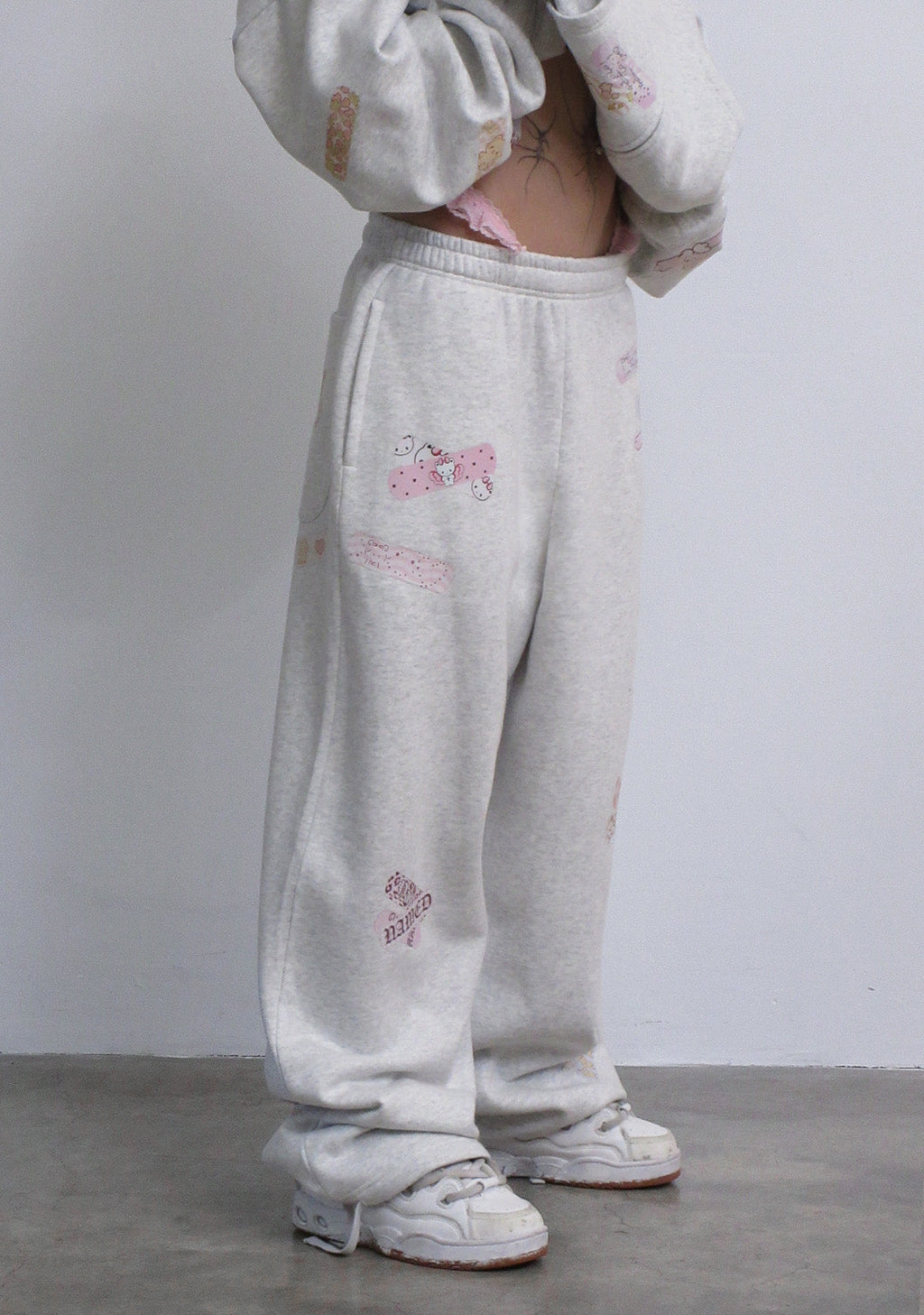 STITCH TEDDY OVERSIZED JOGGINGHOSE WEISS MELIERT