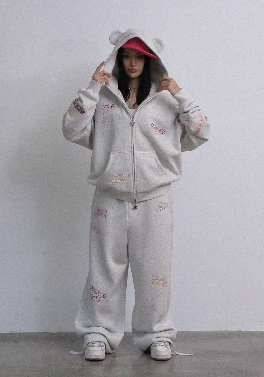 STITCH TEDDY OVERSIZED JOGGINGHOSE WEISS MELIERT