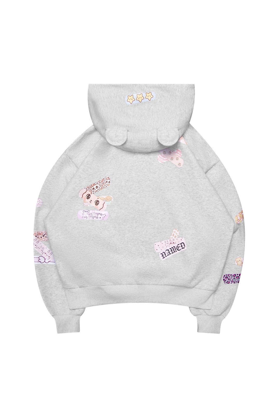 STITCH TEDDY ZIP-HOODIE WEISS MARLIERT