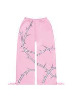 THORN RHINESTONE OVERSIZED SWEATPANTS BABY PINK