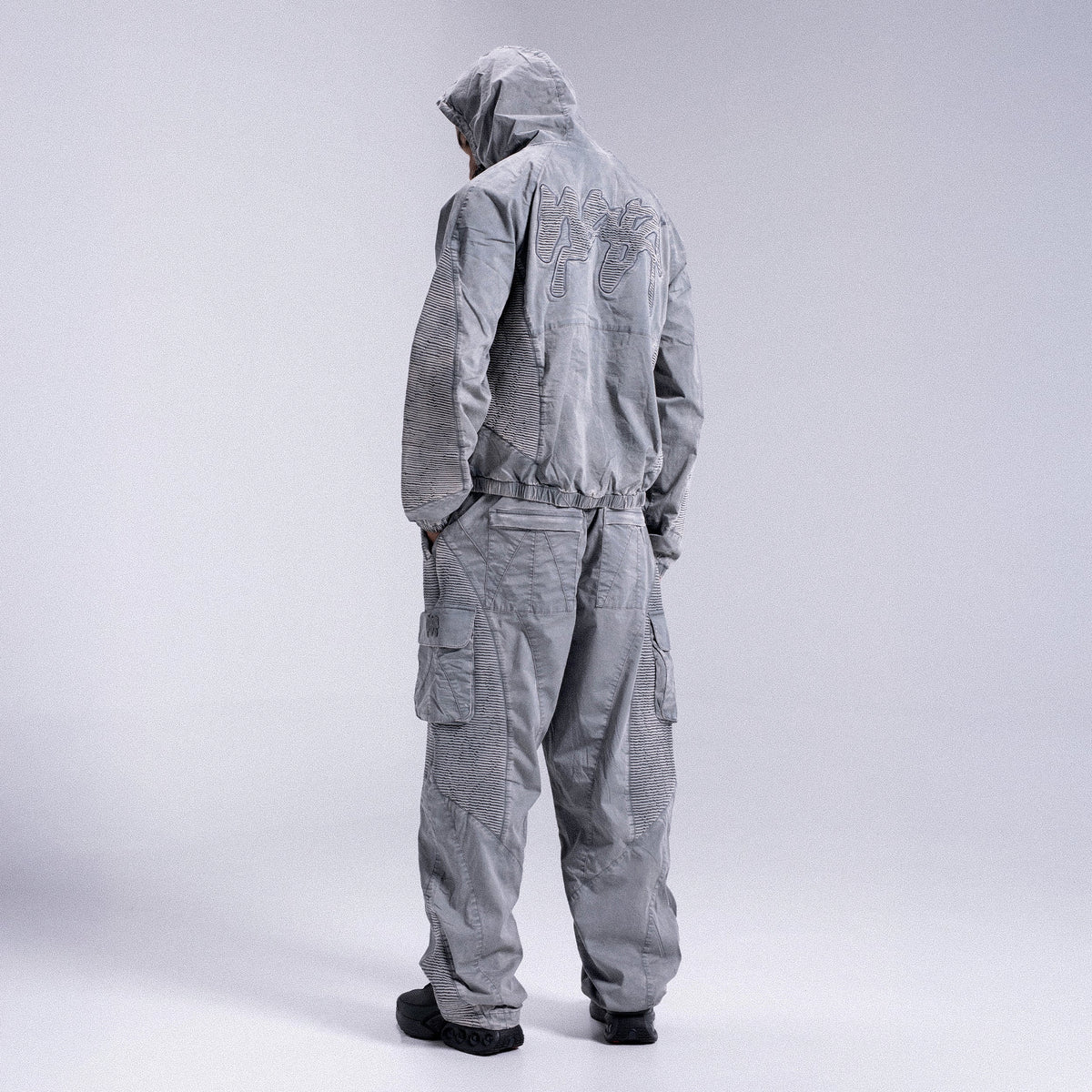 Track Pants "STRIPE" - Light Grey