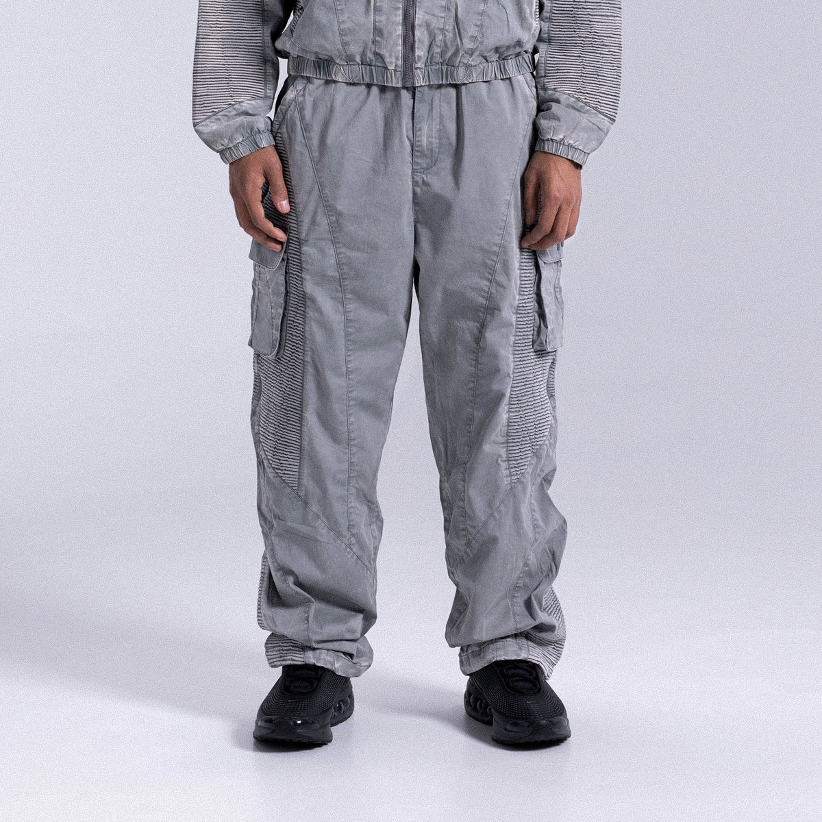 Track Pants "STRIPE" - Light Grey