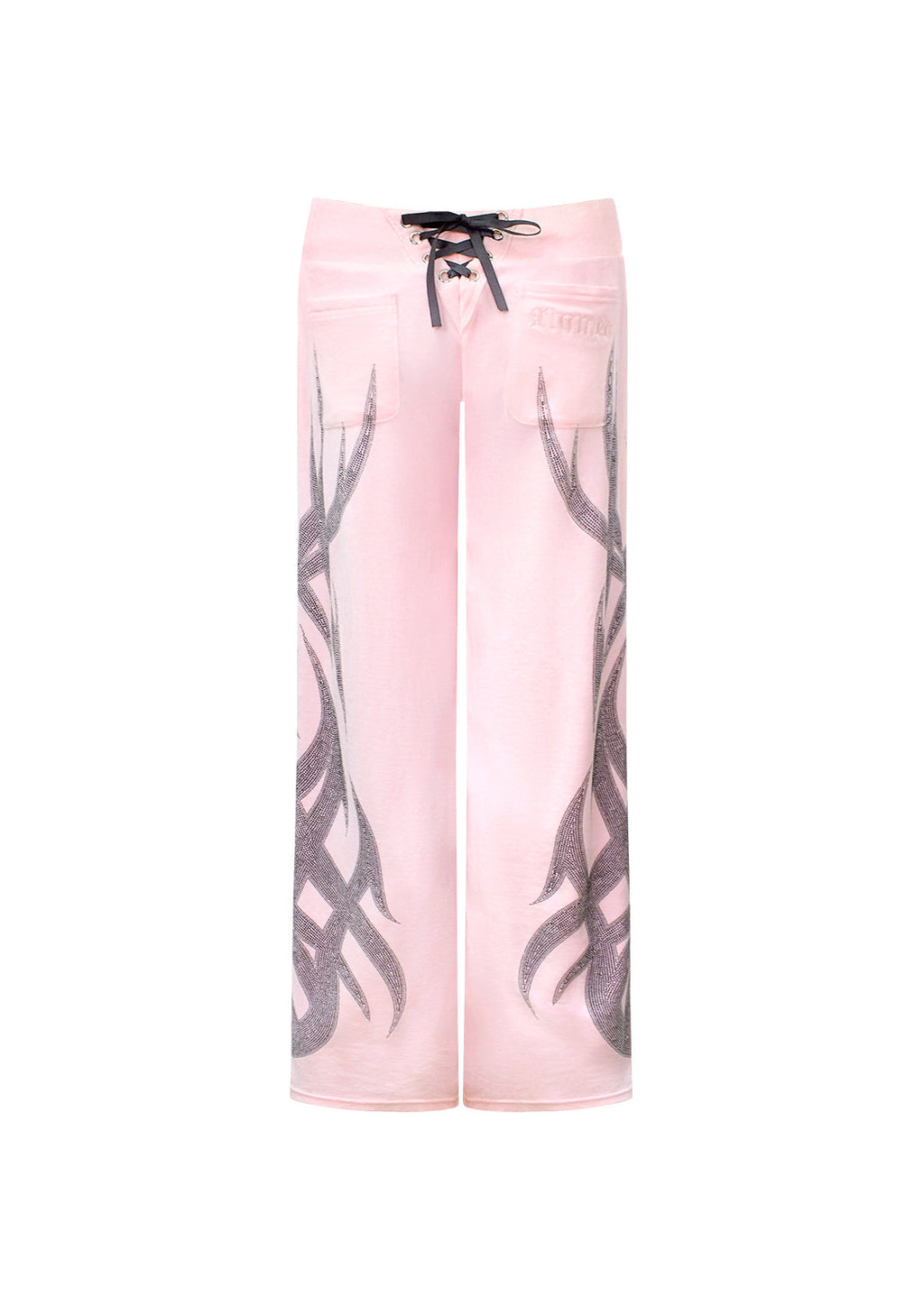 Pantaloni della tuta in velour con strass SIGNAL ROSA BABY