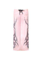 SIGNAL RHINESTONE VELOUR SWEATPANTS BABY PINK