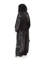 VISION RHINESTONE OVERSIZED SWEATPANTS WASHED BLACK