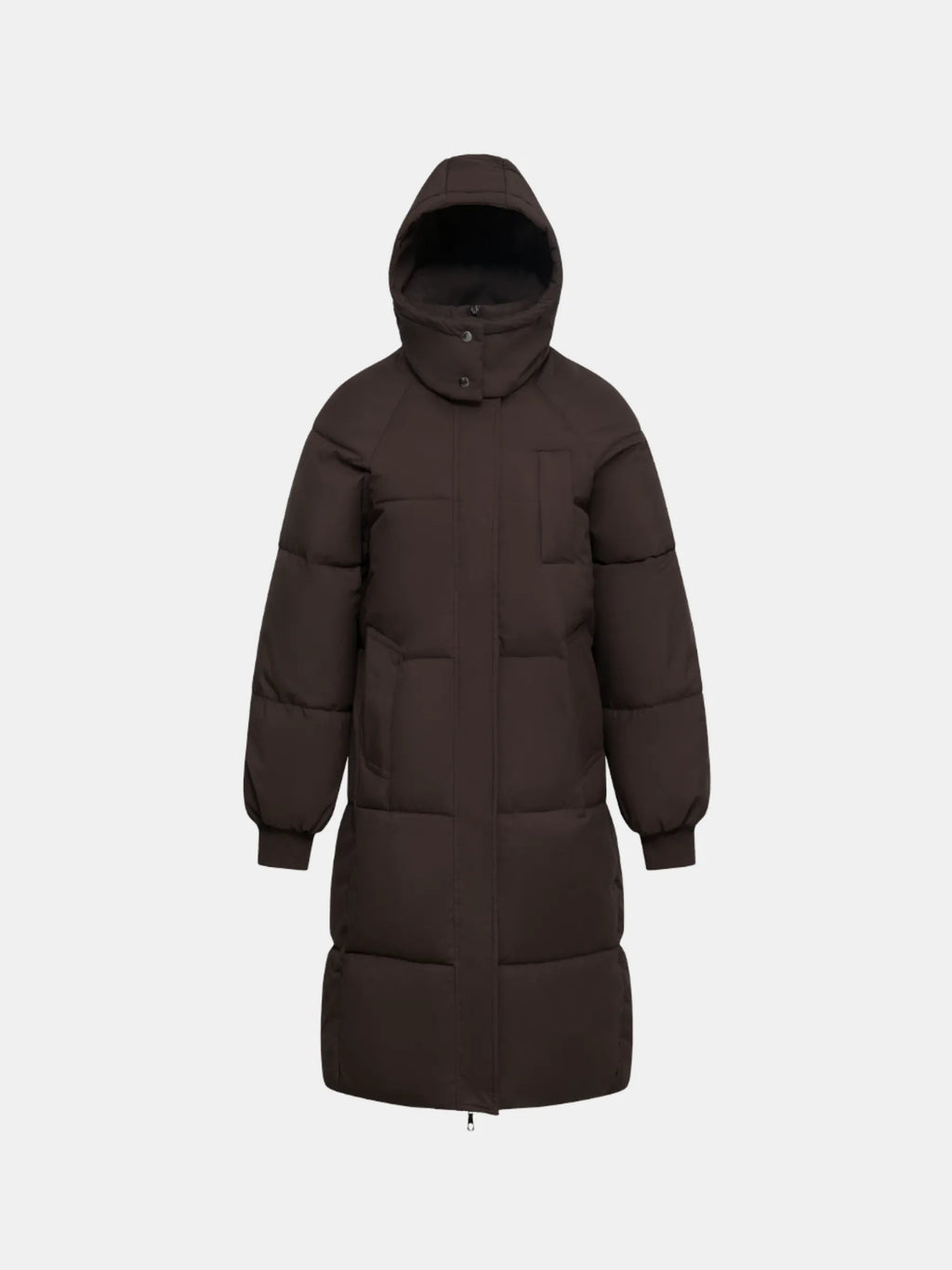 Giacca piumino lunga classica con cappuccio