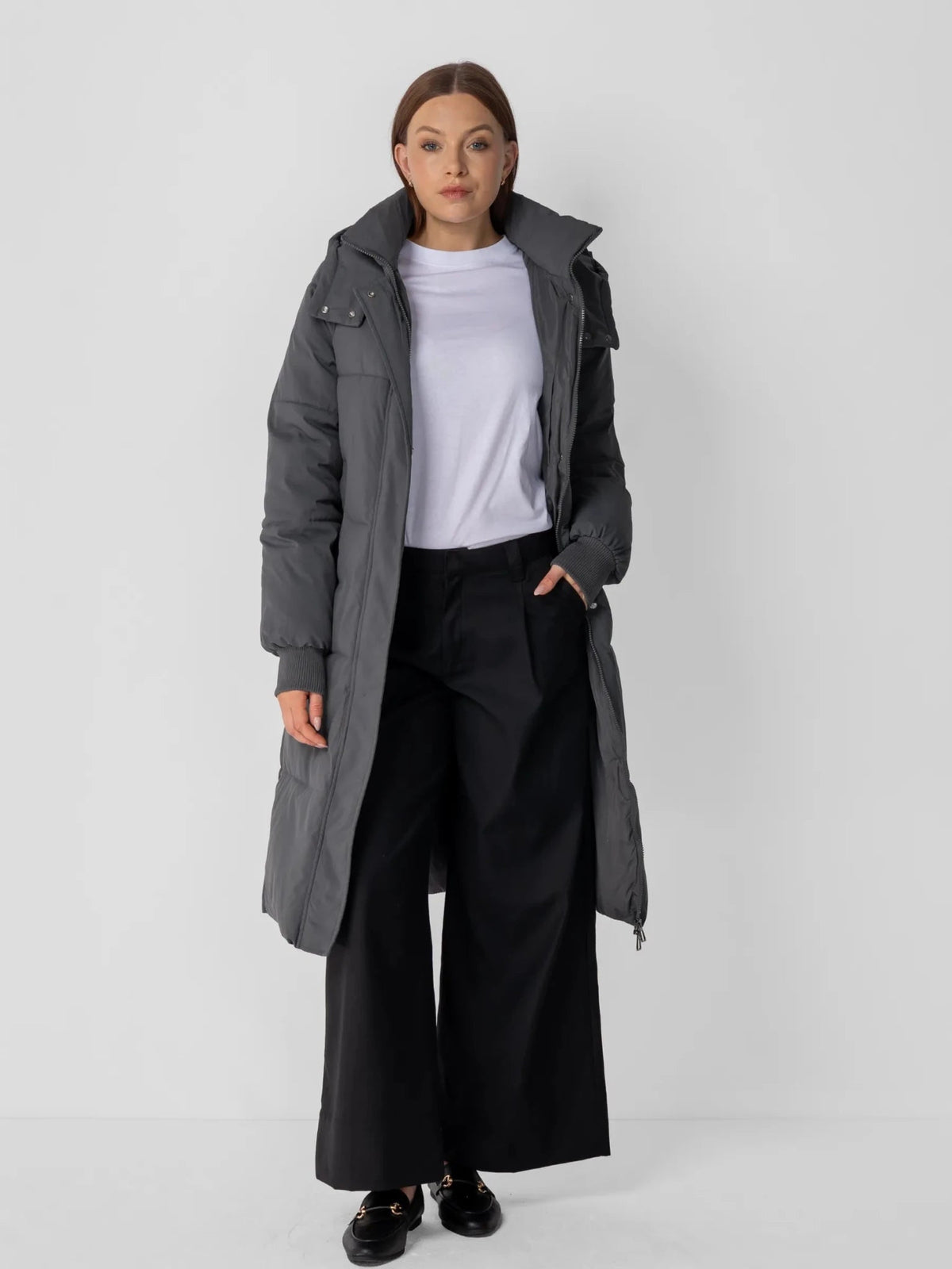 Classic Long Hooded Puffer Jacket