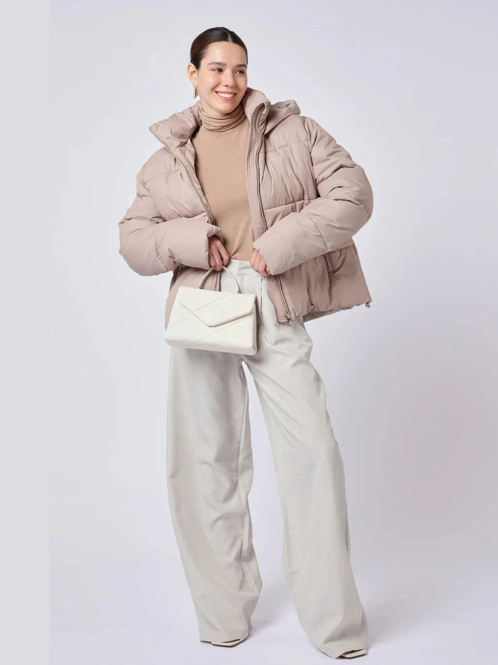 Classic Short Detachable Hooded Puffer Jacket