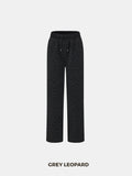 Pantalon léopard confortable doublé en polaire