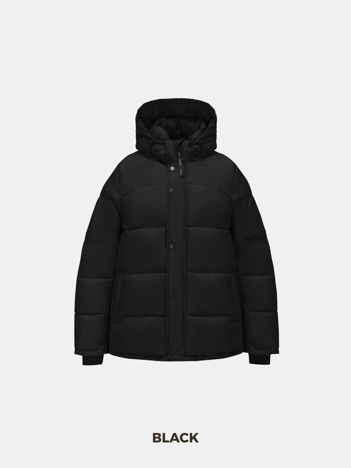 Detachable Hooded Regular Length Puffer Jacket