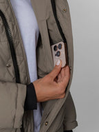 Detachable Hooded Regular Length Puffer Jacket