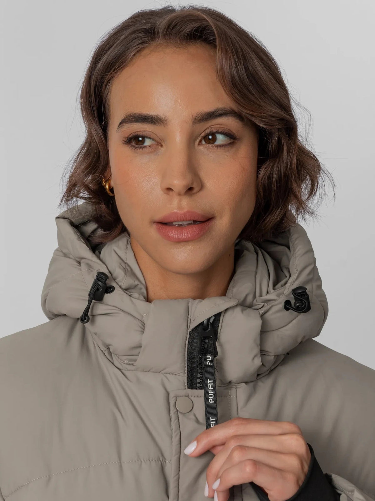 Detachable Hooded Regular Length Puffer Jacket