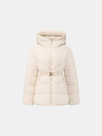 Gold-tone Belted Puffer Jacket