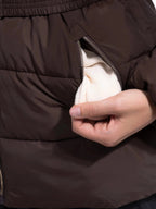 Gold-tone Belted Puffer Jacket