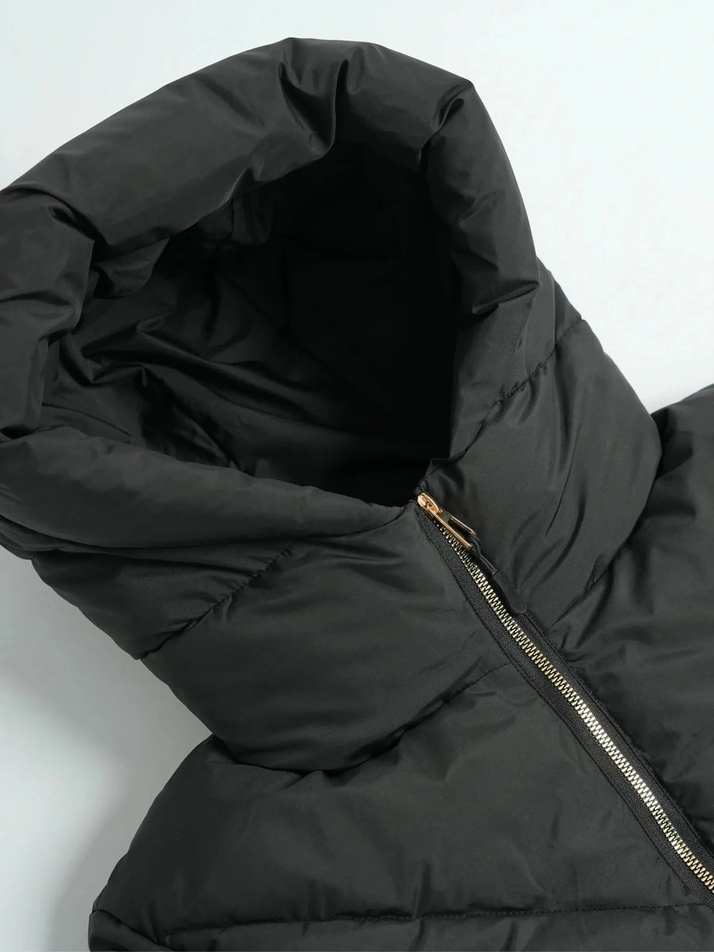 Gold-tone Belted Puffer Jacket