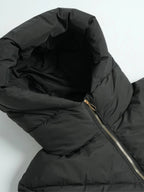 Gold-tone Belted Puffer Jacket
