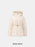 Gold-tone Belted Puffer Jacket
