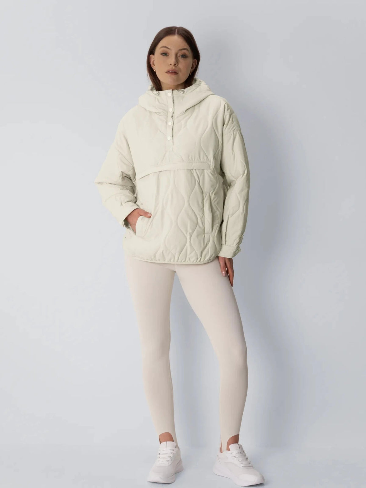 Kangaroo Pocket Packable Quilted Puffer Hoodie