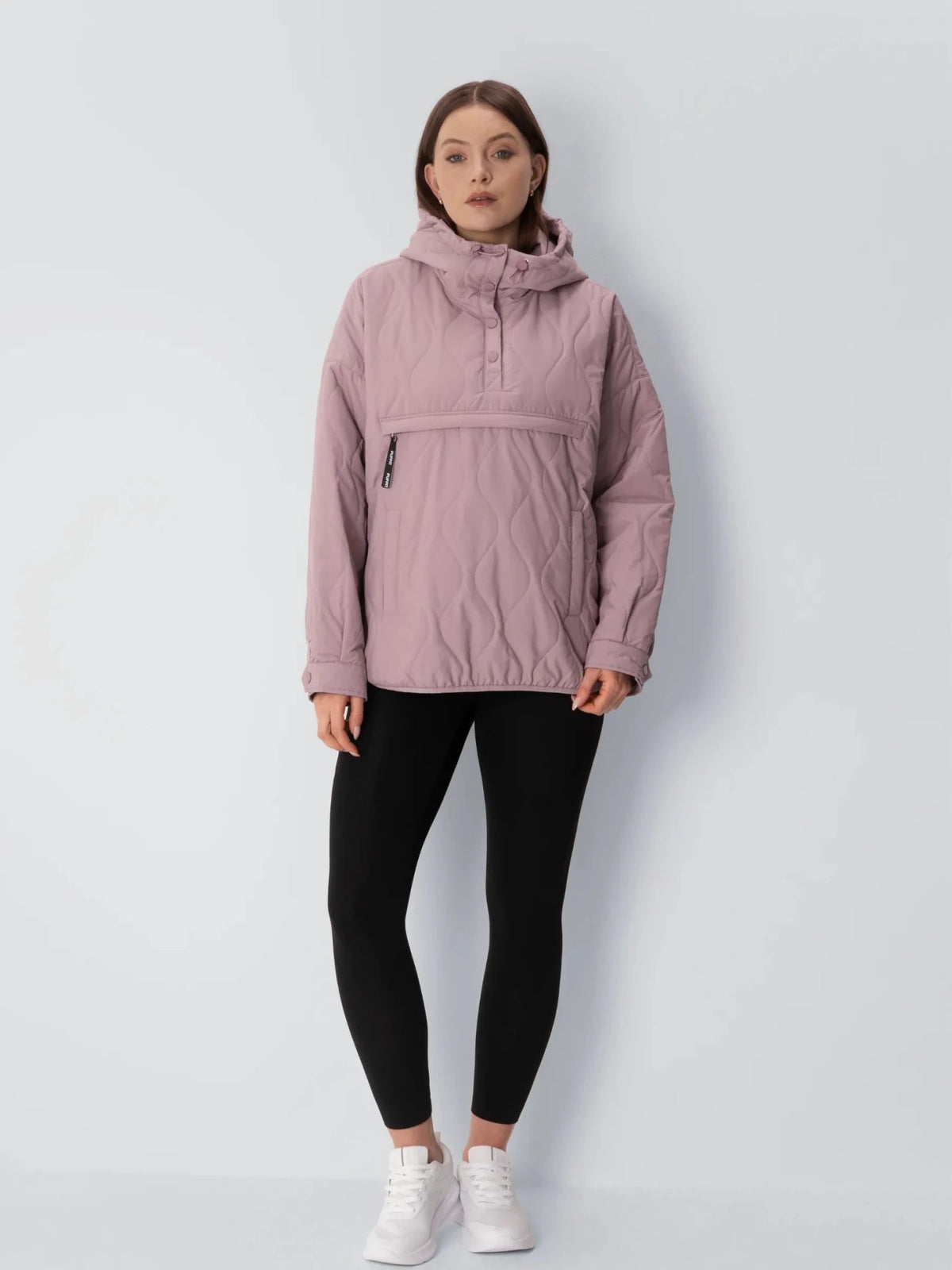 Kangaroo Pocket Packable Quilted Puffer Hoodie