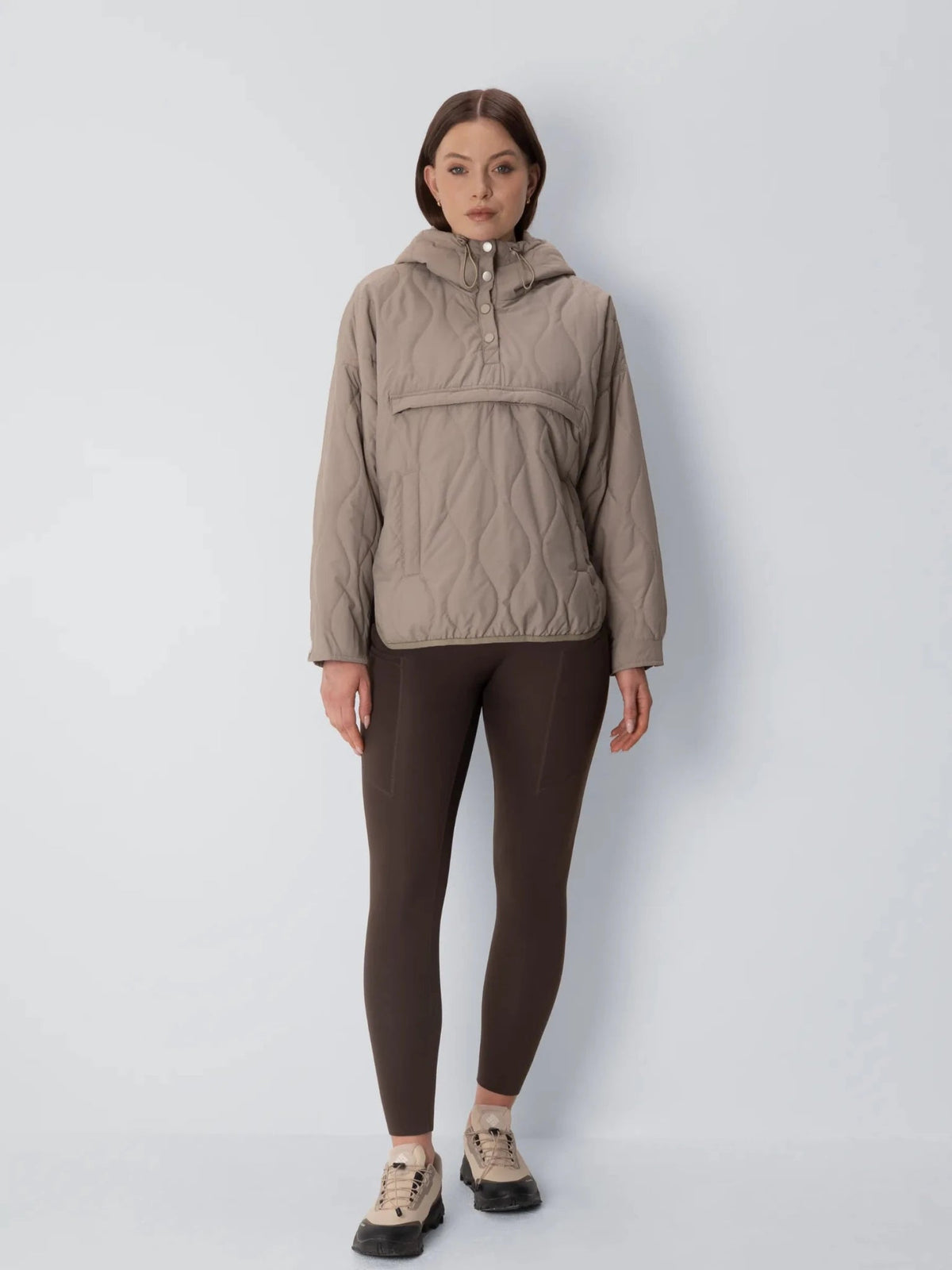 Kangaroo Pocket Packable Quilted Puffer Hoodie