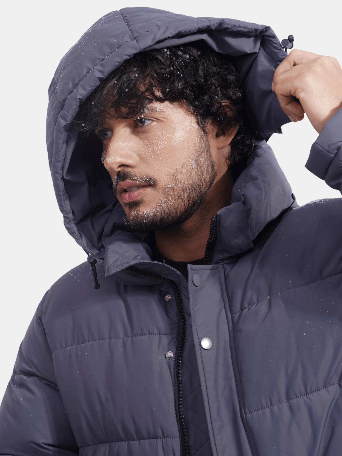 Men's Detachable-Hooded Puffer Jacket