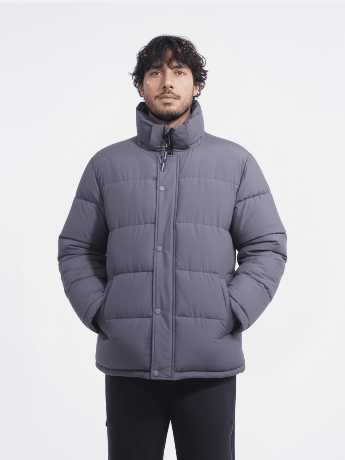 Men's Detachable-Hooded Puffer Jacket