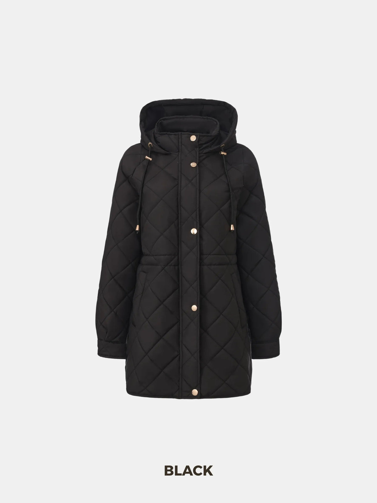 Mid Length Diamond Quilted Puffer