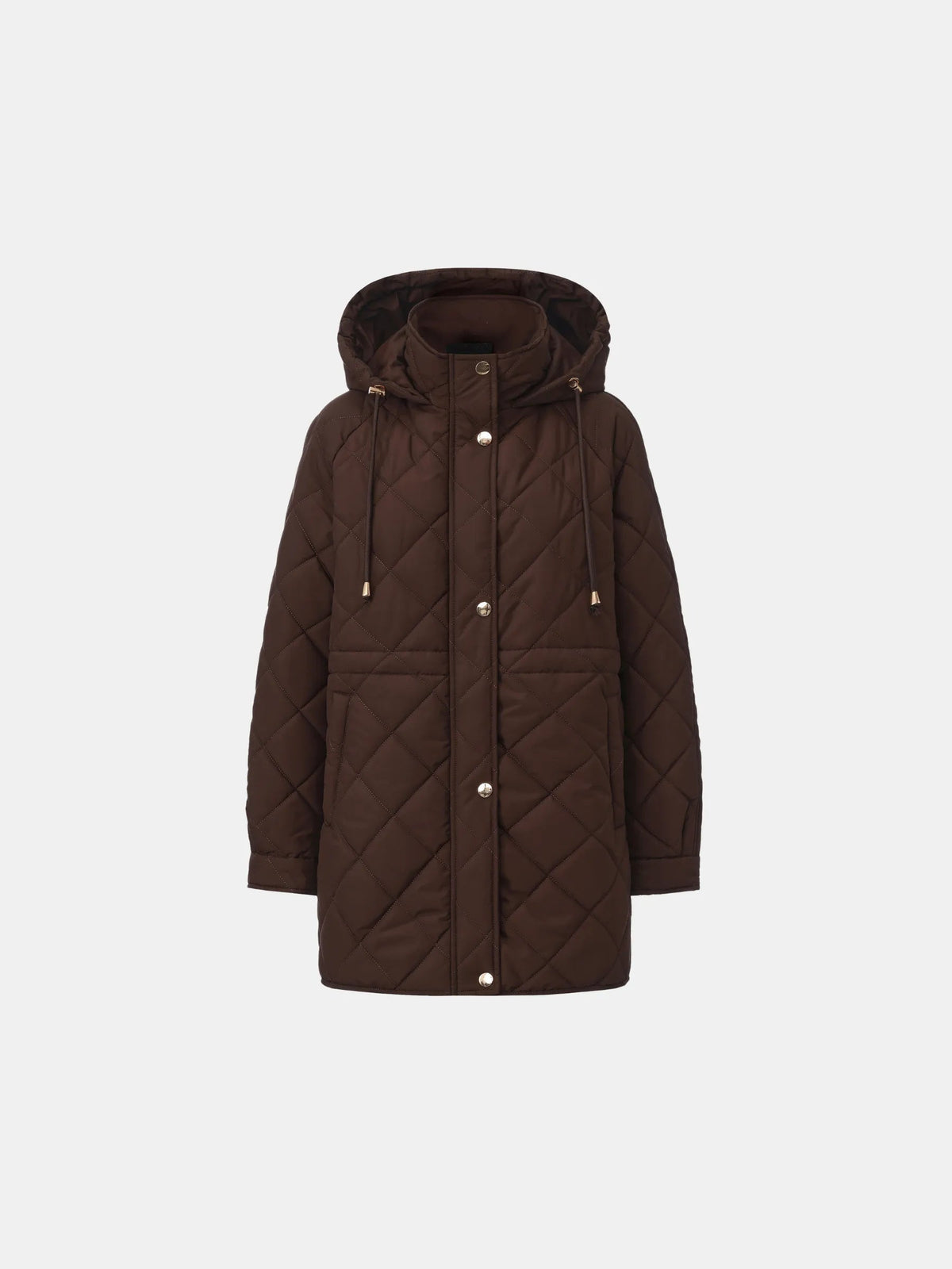 Mid Length Diamond Quilted Puffer