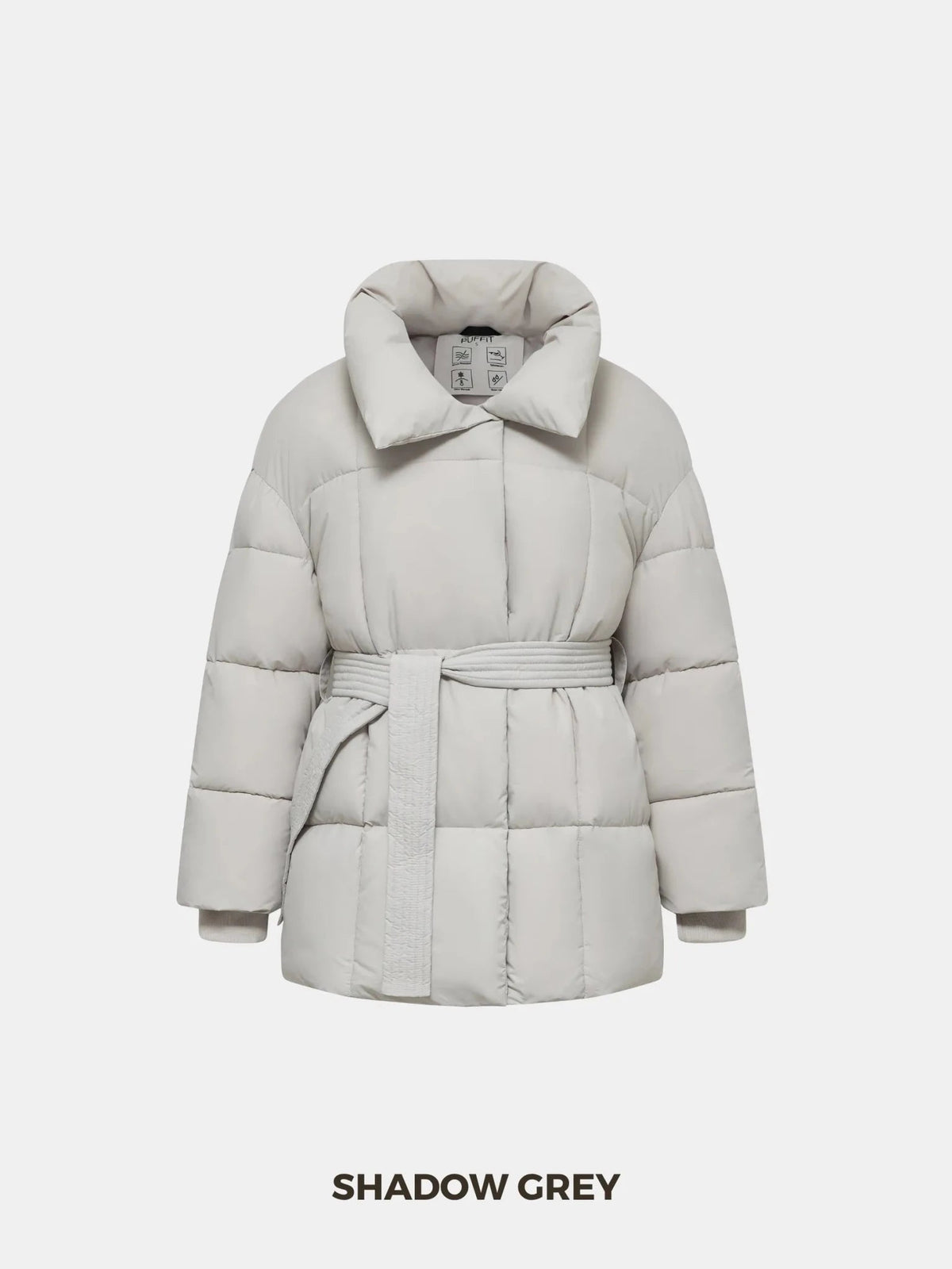 Premium Mid Length Belted Puffer Jacket Women Casual Coat