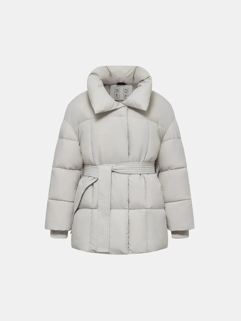 Cappotto casual premium da donna, piumino di media lunghezza con cintura