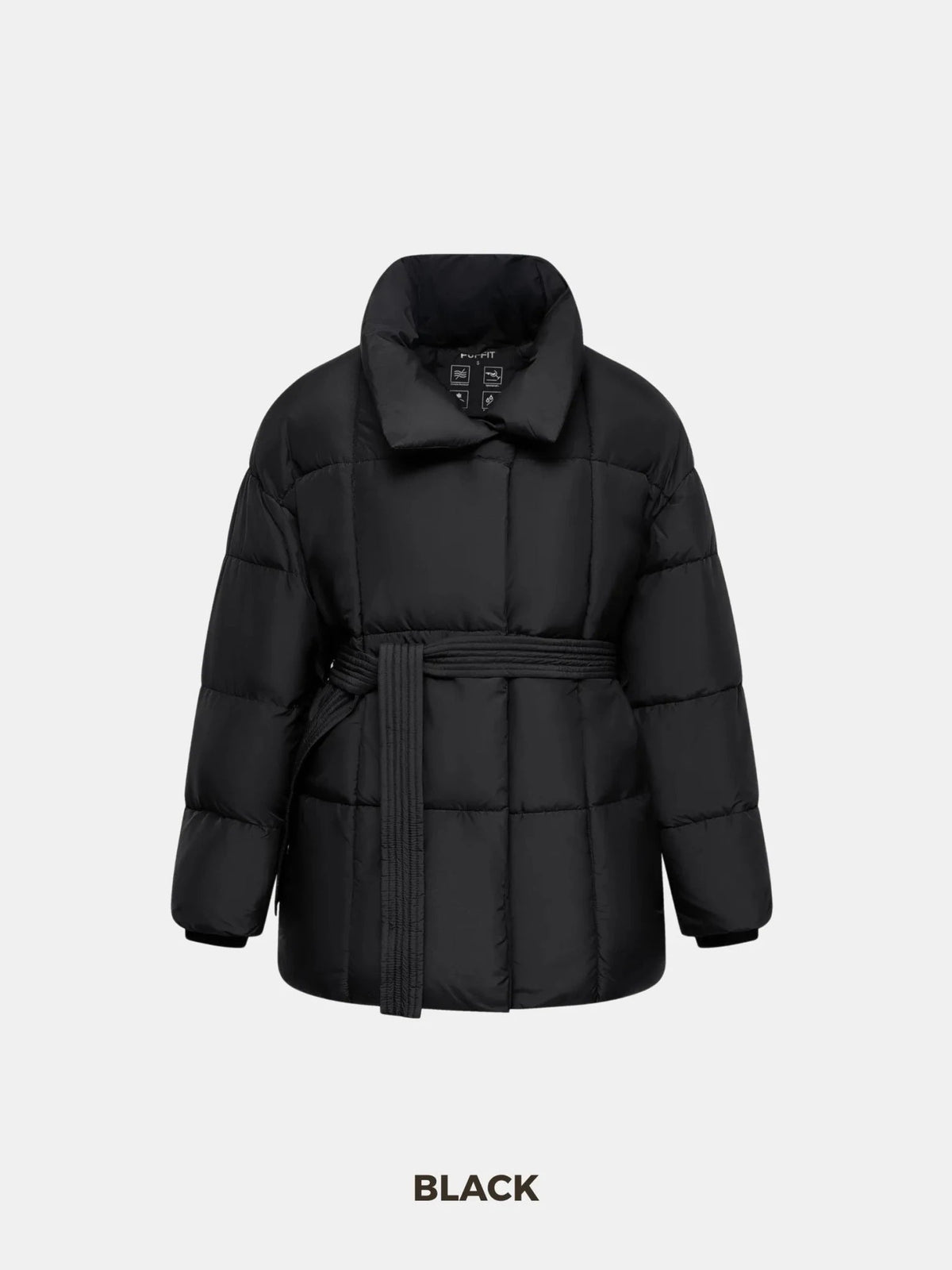 Premium Mid Length Belted Puffer Jacket Women Casual Coat