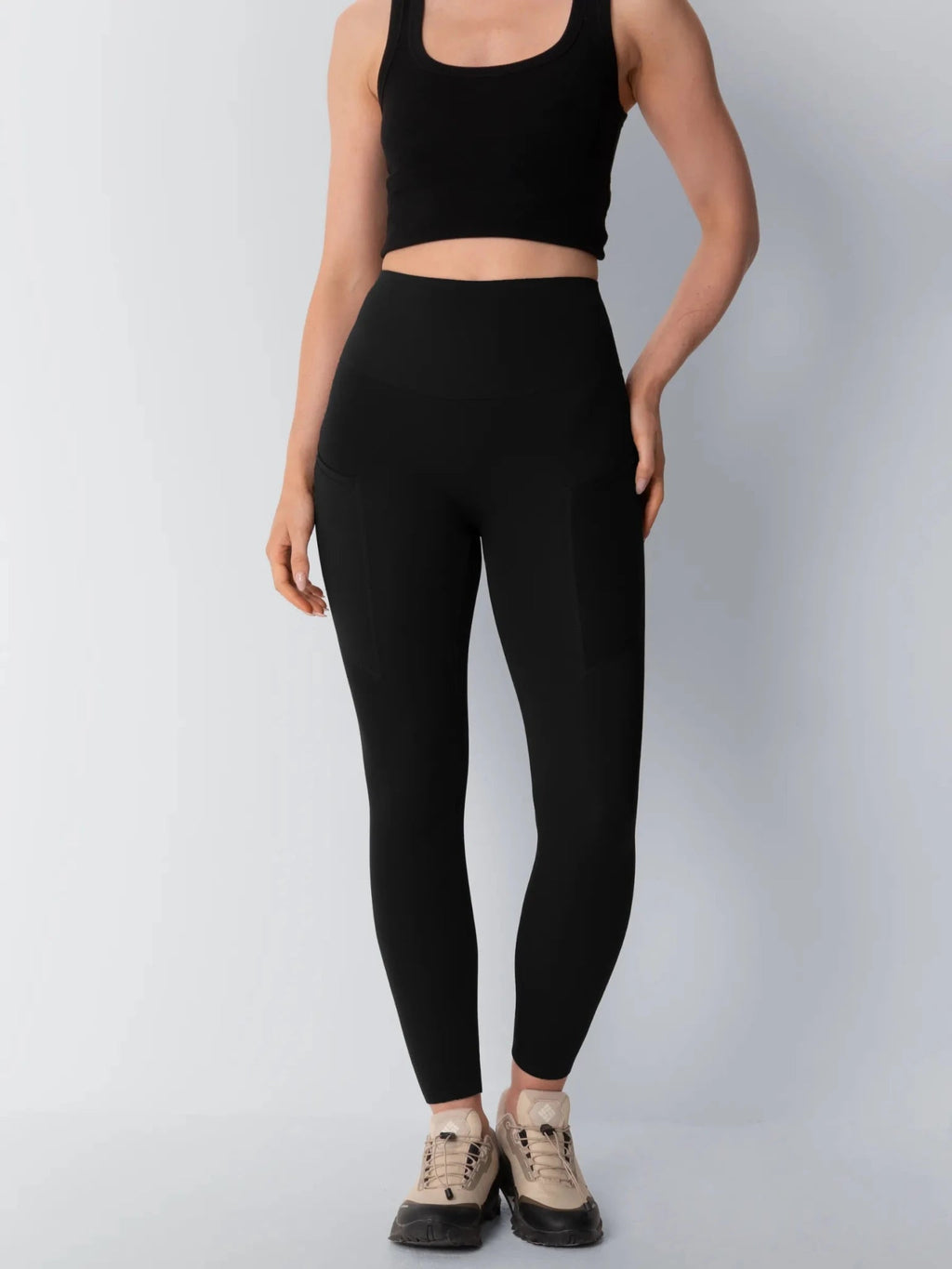 Termiczne legginsy modelujące z dzianiny polarowej w kropki, rozciągliwe