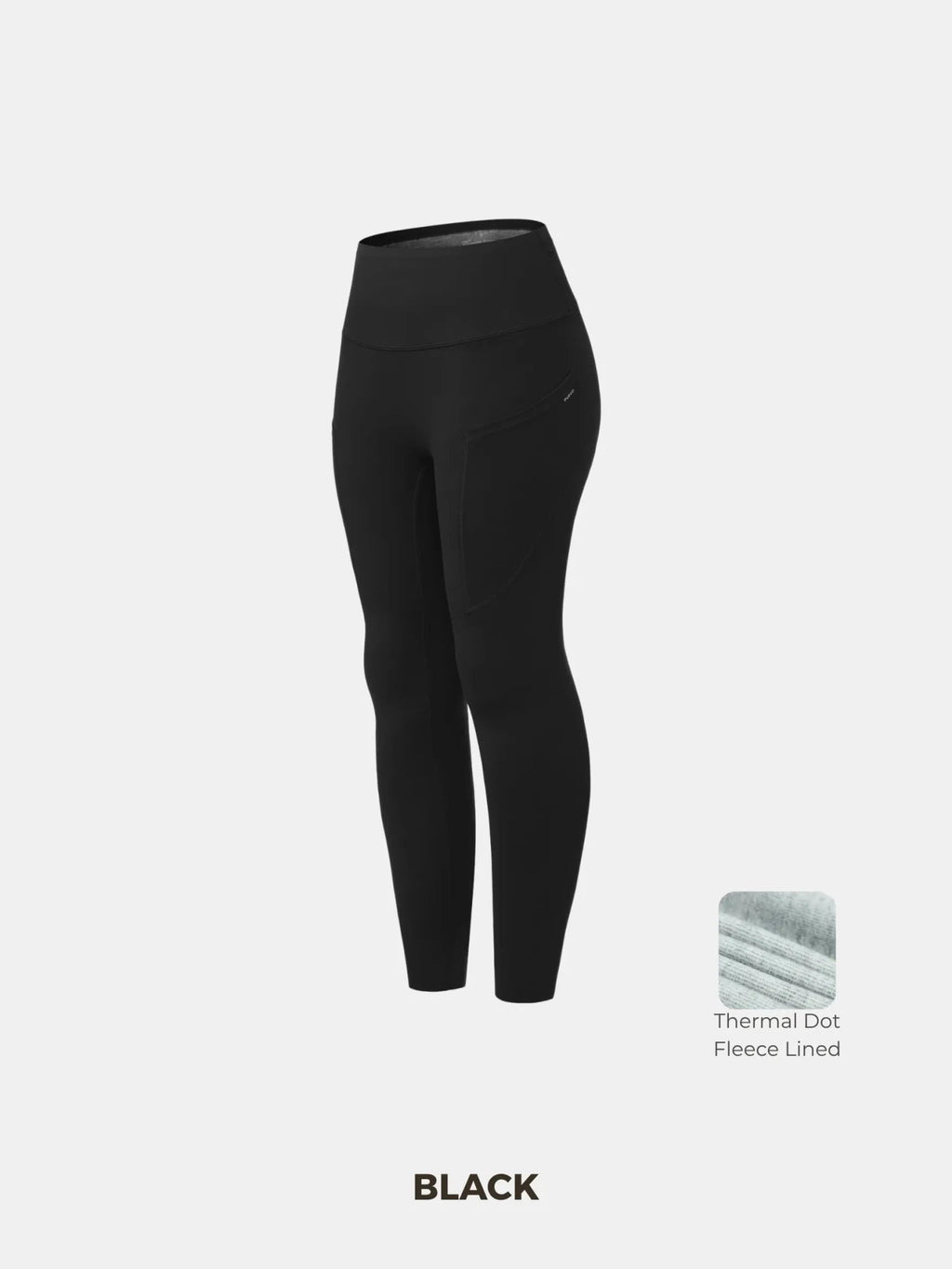 Termiczne legginsy modelujące z dzianiny polarowej w kropki, rozciągliwe
