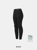 Termiczne legginsy modelujące z dzianiny polarowej w kropki, rozciągliwe