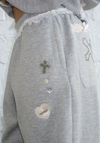 WHISPER OVERSIZED SWEATPANTS GREY MARL